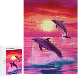 Puzzles for Adults 500 Pieces - Sea Fish Funny Puzzle, Seek and Find Activities, Travel Toys for Toddlers and Kids