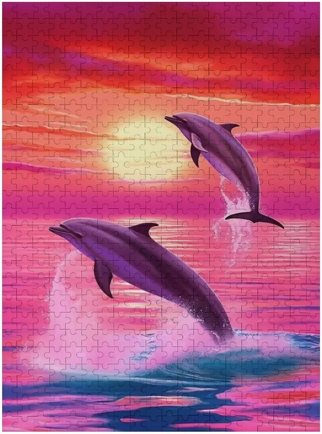 Puzzles for Adults 500 Pieces - Sea Fish Funny Puzzle, Seek and Find Activities, Travel Toys for Toddlers and Kids