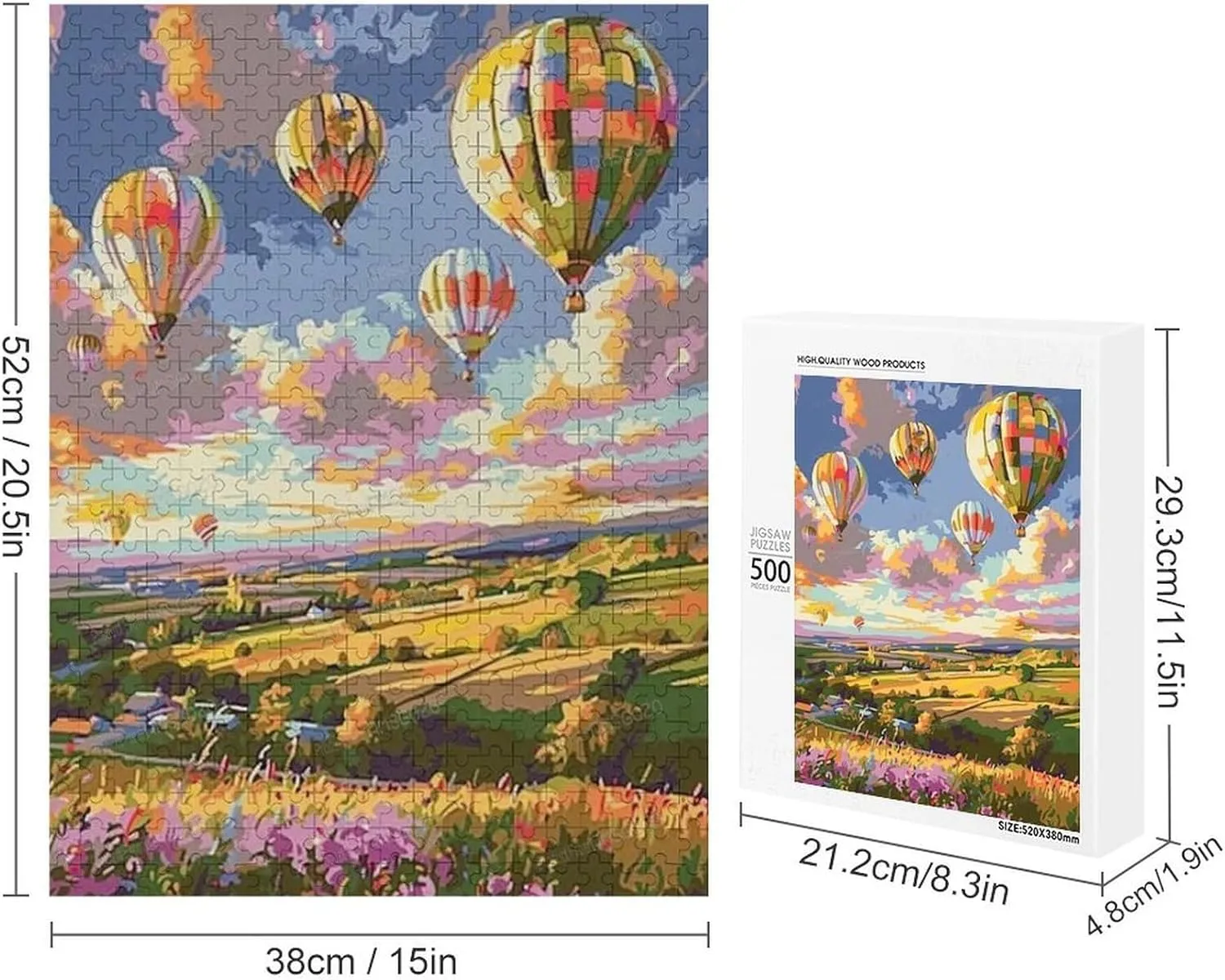 Puzzles for Adults 500 Pieces - Spring Grassland Puzzle Challenging Educational Toys Gifts for Home Decor Family Activities