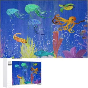 Puzzles for Adults 500 Pieces - Under The Sea Tropical Fish Funny Challenging Jigsaw Puzzle Perfect for Game Nights
