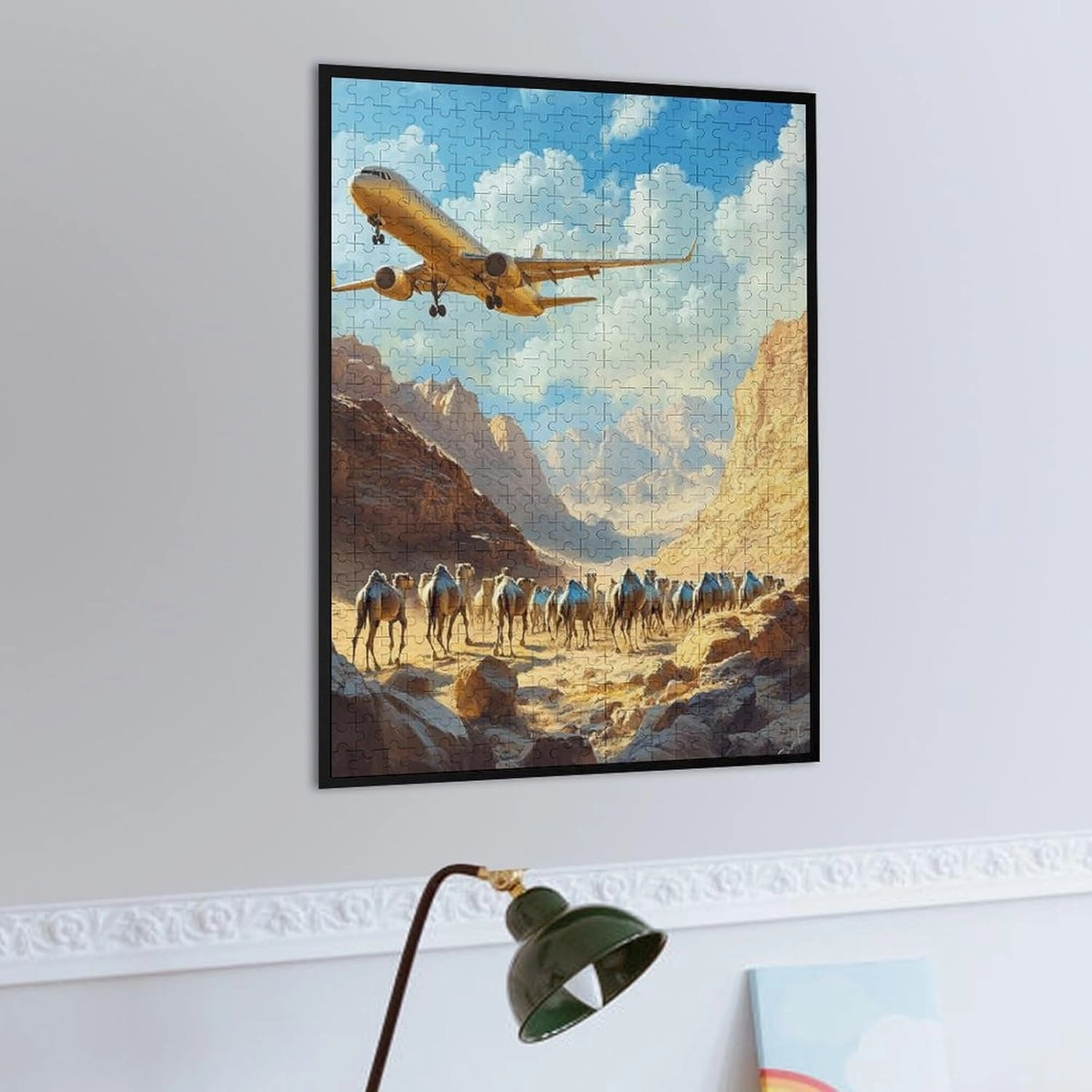Puzzles for Adults 500 Pieces - Airplane Desert Funny Challenging Abstract Art Puzzle Brain Teaser Activity