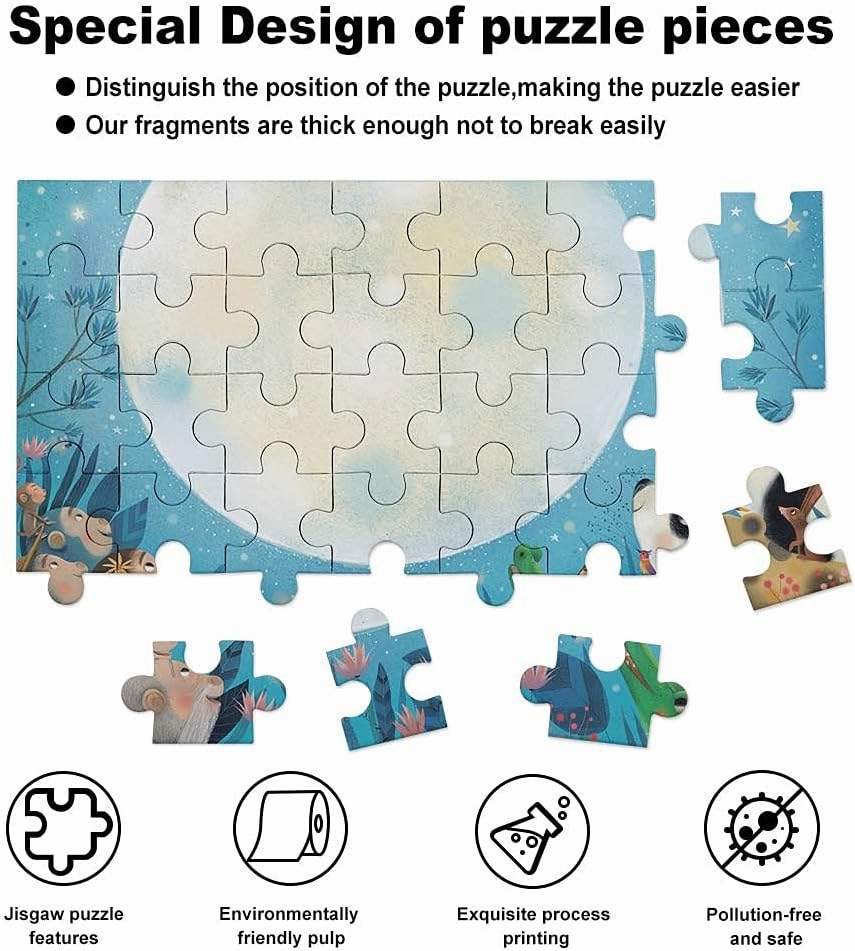 Puzzles for Adults 500 Pieces - Starry Night in The Desert Jigsaw Puzzle Featuring Stunning and Colorful Artwork Challenging Family Activity