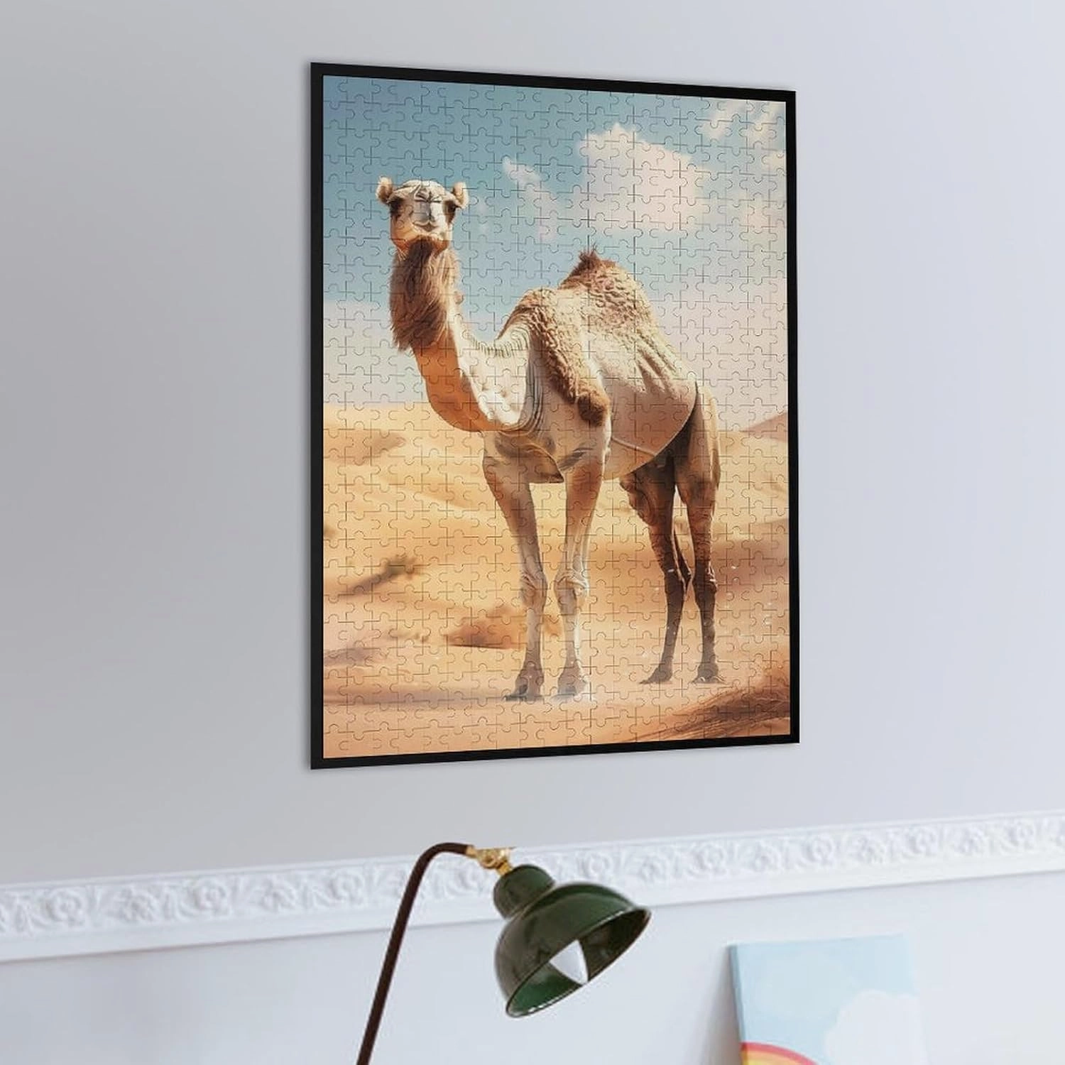 Puzzles for Adults 500 Pieces - The Camel Standing in The Desert Funny Inspirational Wooden Jigsaw Puzzles for Family Activities Games