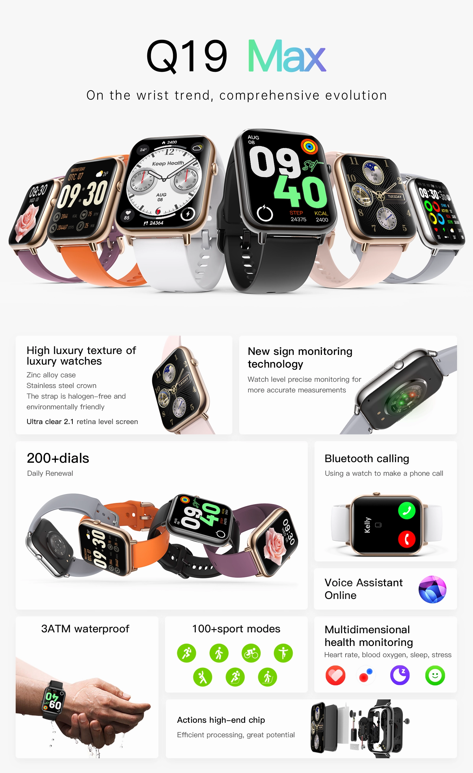 Q19 Max Luxury Smart Watch