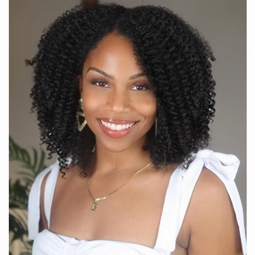 Quantum Love Kinky Curly Crochet Hair Short Marlybob Jerry Curl Hair Extension for Black Women Short Passion Twist Synthetic Hair Extension (3 Pack 10 Inches)