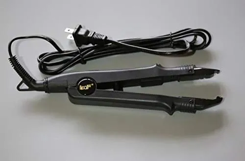 "JR611-Black-A" Fusion Hair Extension Thermostat Tool Iron PTC Traceless Nano Hair Extension Heating Pliers Heat Iron Connector Wand Melting Tool with Adjustable Setting(Black Color A)