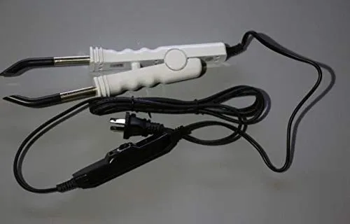 "JR618-White" Fusion Hair Extension Thermostat Tool Iron PTC Traceless Nano Hair Extension Heating Pliers Heat Iron Connector Wand Melting Tool with Adjustable Setting(White Color)