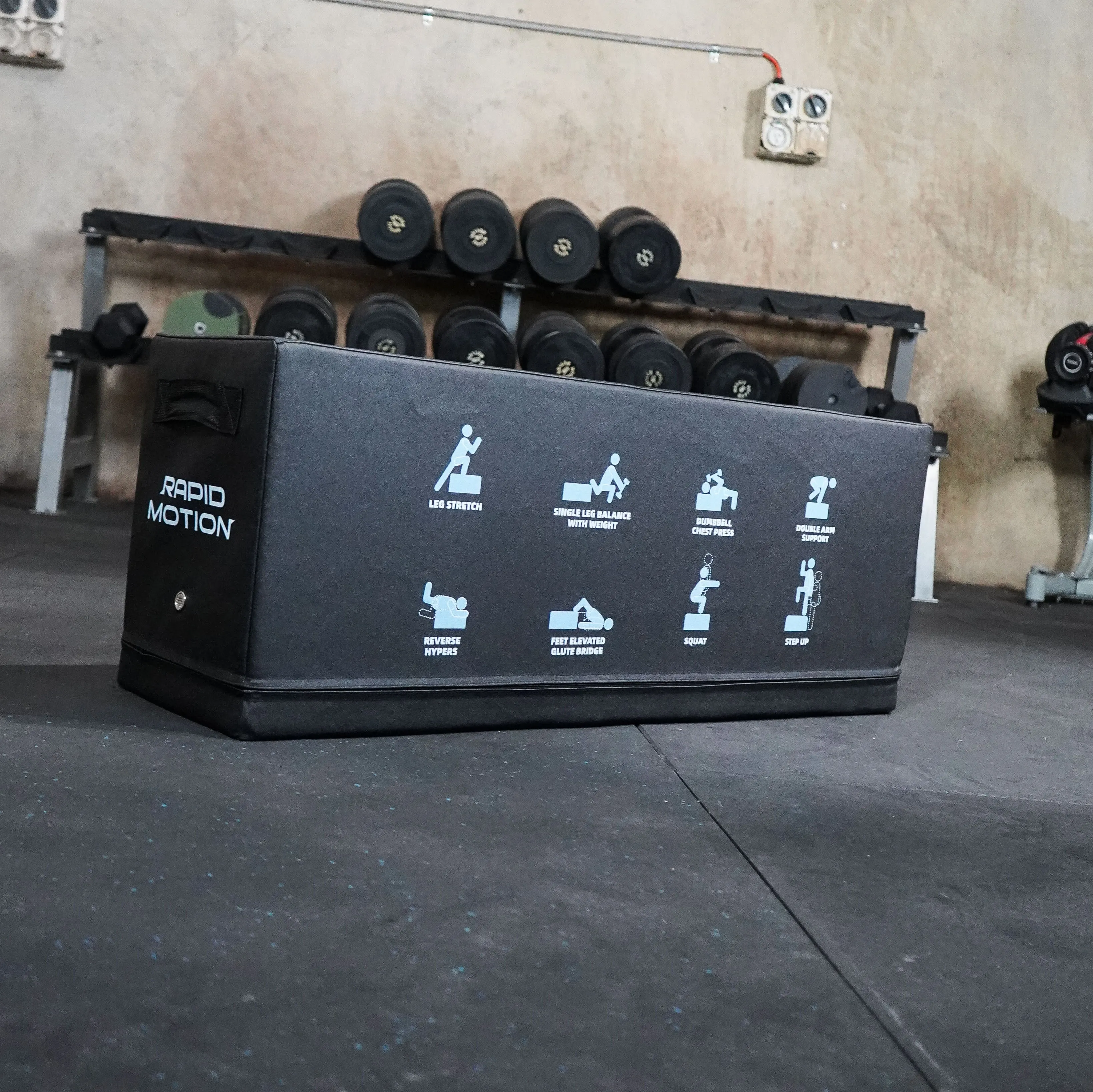 Rapid Motion Multifunctional Foam Glute Bench Plyometric Box All in One