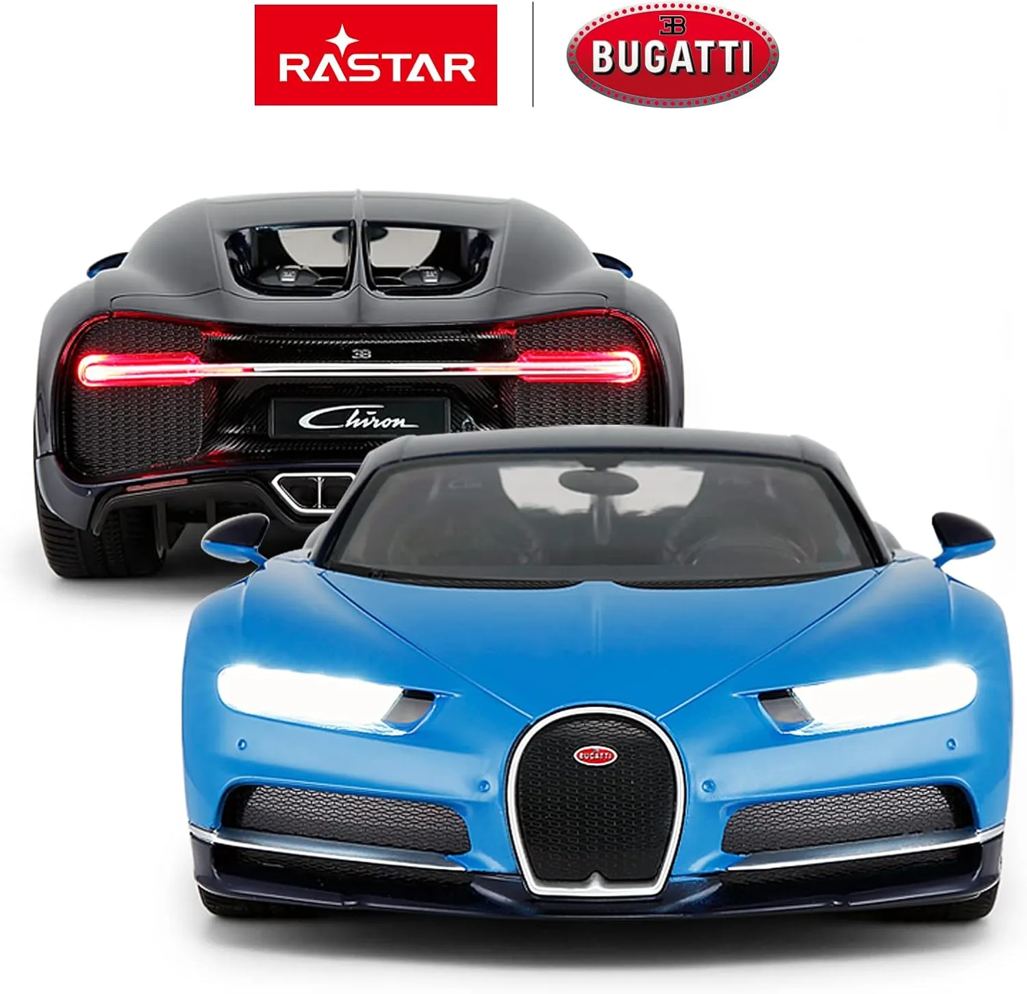 RASTAR RC Bugatti Chiron Remote Control Car, 1/14 RASTAR Bugatti Chiron RC Car - Blue