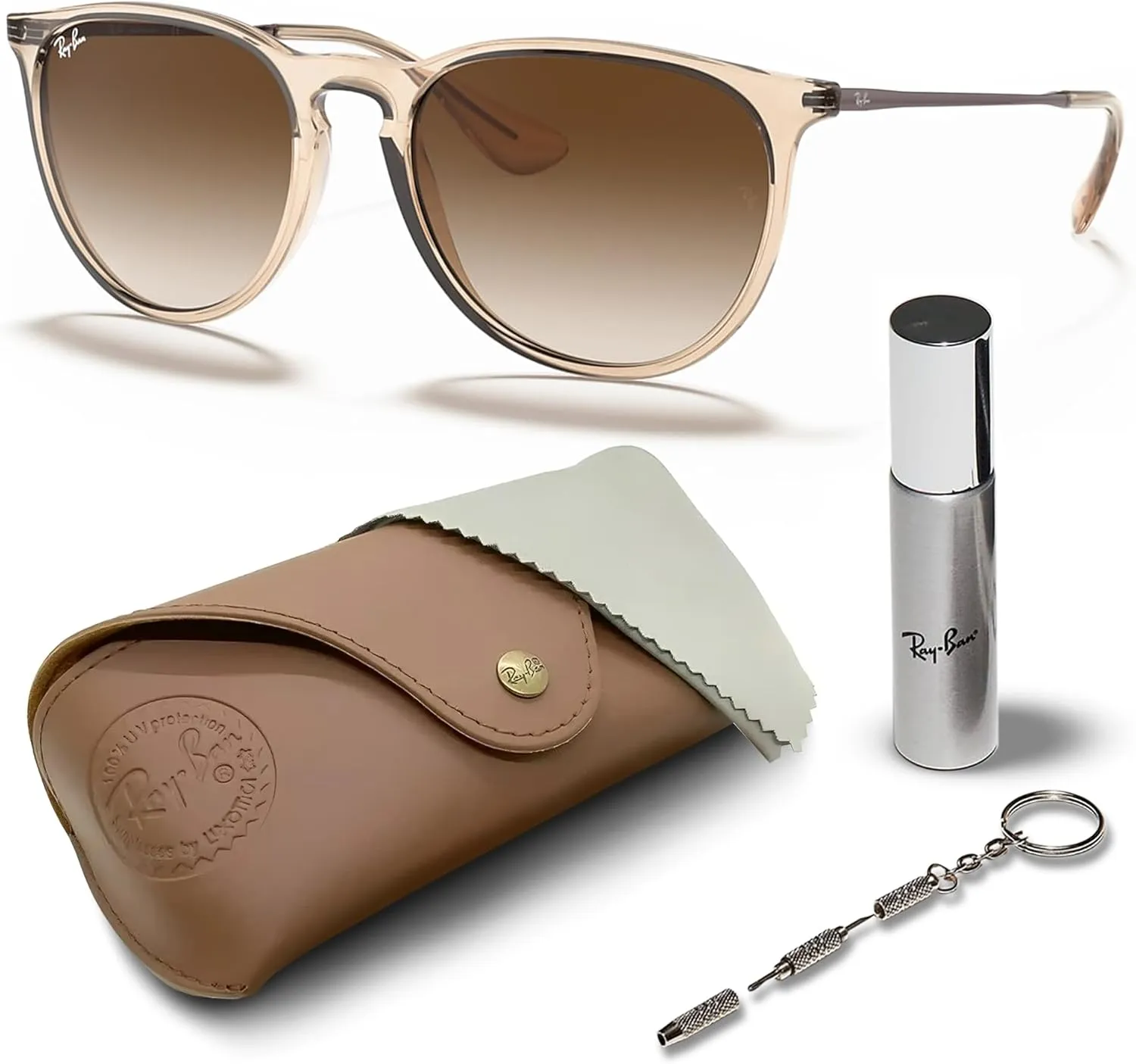 Ray-Ban RB4171 ERIKA Color Mix Phantos Shape Sunglasses With Eyewear Kit Bundle - High Bridge Fit - Retro Sunglasses