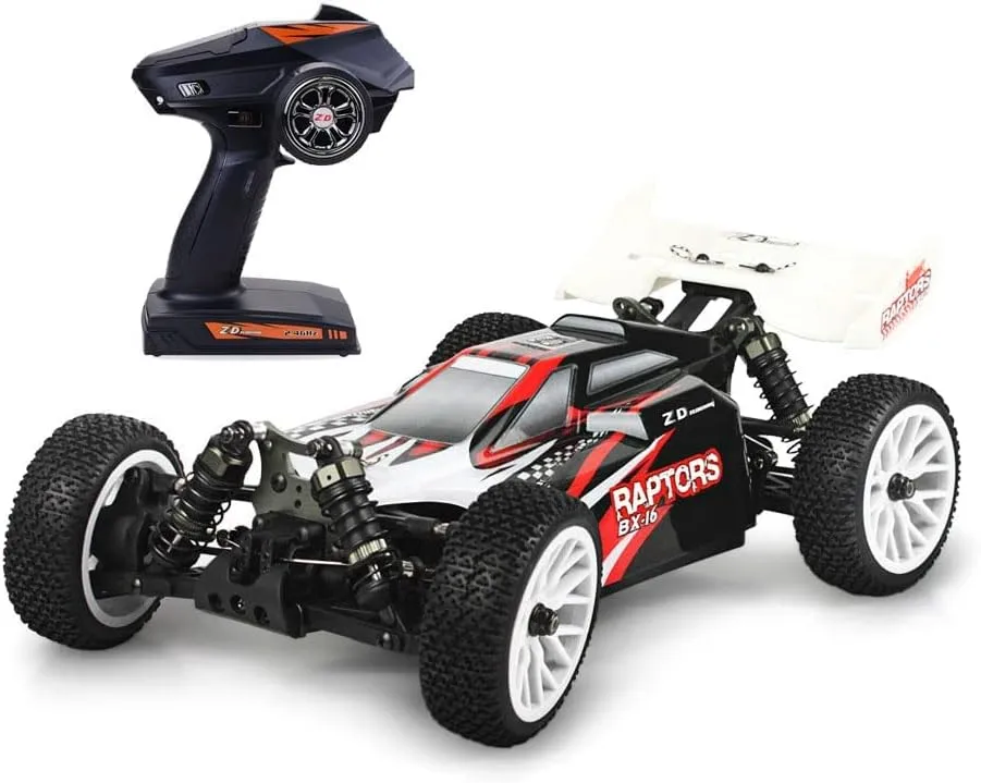 RC Car, 1:16 Scale Remote Control Car, 4WD 55km/h High Speed Racing Car, Off-Road Buggy Drift Car RTR with Brushless Motor and Metal Servo 35A Waterproof ESC, for Adults