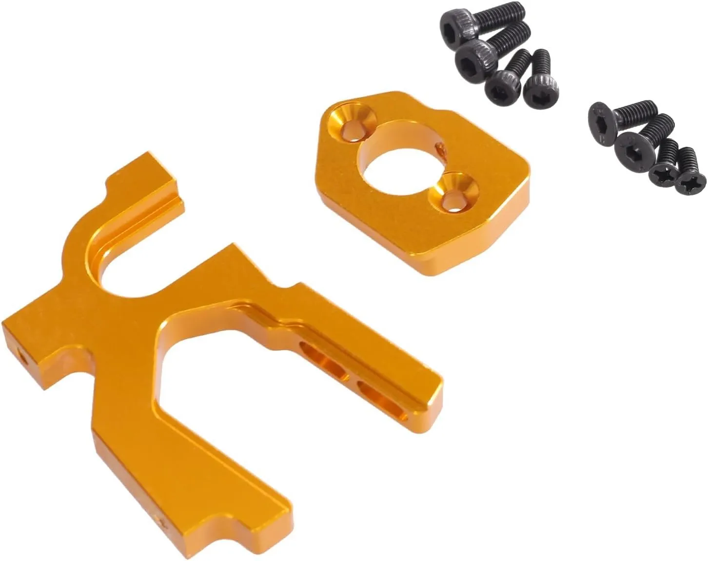 RC Car Parts for LC Racing for Wltoys 1/14 144001 144002 144010 1/12 124016 124017 124018 124019 RC Car Metal Upgrade Accessories Adjustable Motor Fixed Seat(Yellow)