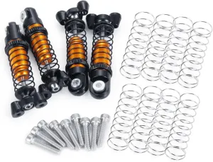 RC Car Upgrade Parts for Kyosho for Jimny 1/18 for Mini-Z 4×4 for Wrangler for 4Runner for Hilux 1/24 4Pcs RC Car 37/45mm Metal Adjustable Shock Absorber Damper(4Pcs 37mm)