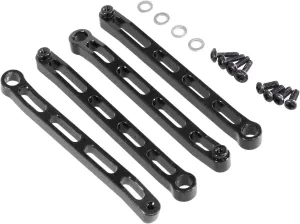 Rc Connecting Rod Tie Rod for MN for MN168 LC79 for MN78 for MN82 1/12 Metal for Chassis Fixing Frame Linkage RC Car Tracked Vehicles Parts and Accessories Replacement Use(Black)