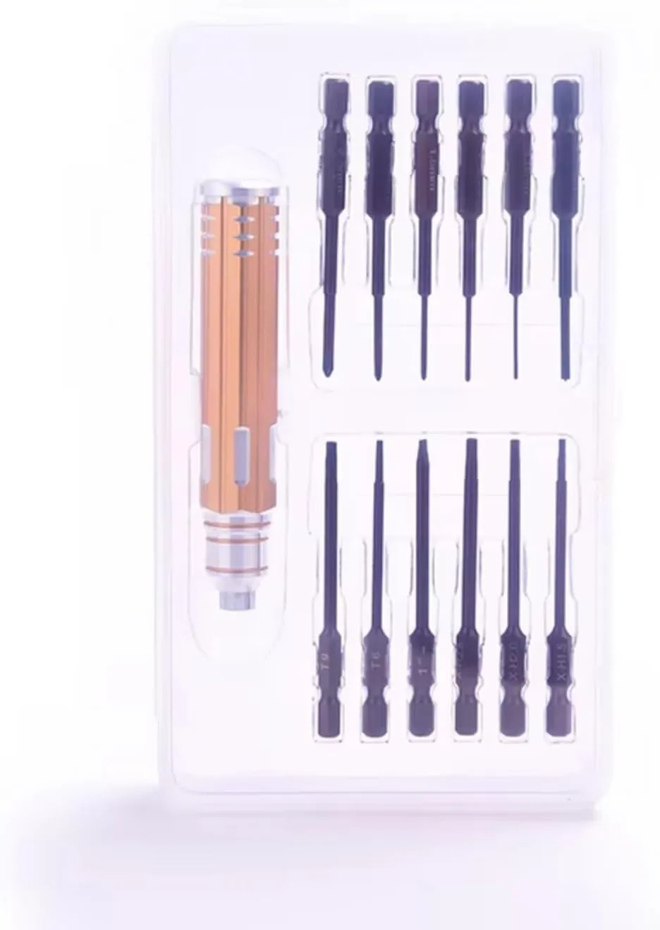 RC Disassembly Tool S2 Steel Tool 12 in 1 Screwdriver Hex Screwdrivers Tools Set Model Robotics Bench Helicopter Rc for Toys(Orange)
