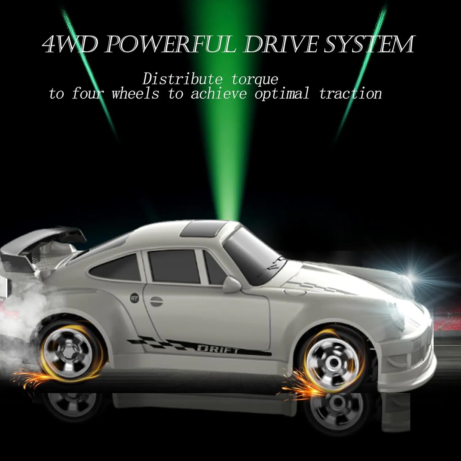 RC Drift Car, 1/64 Scale Mini Drift Cars, 2.4GHz Full Proportional RTR High Speed Remote Control Car, 4WD Fast RC Cars with Lights, Hobby Race Vehicle Toy Birthday Gift for Kids, Boys, Girls, Adults