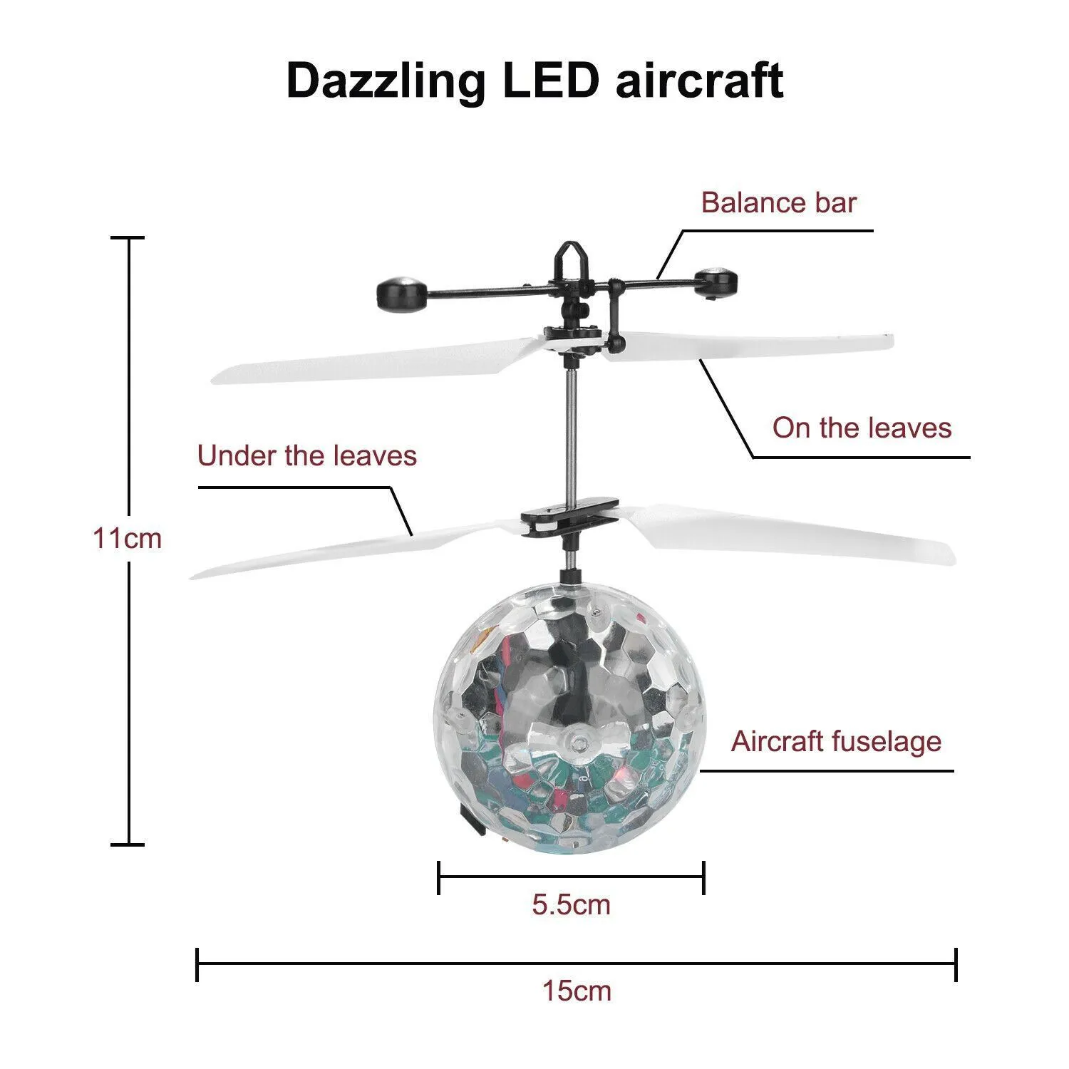 RC Flying LED Ball Helicopter Drone