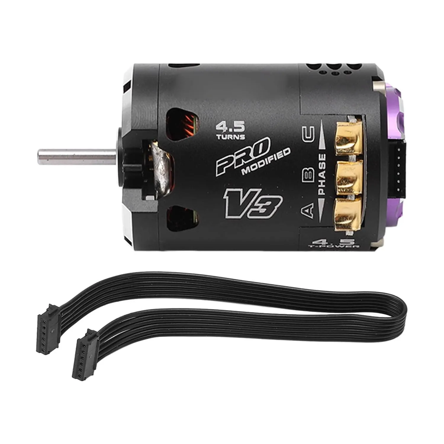 RC Motor,540 V3 Sensored Brushless Motor,4.5T Modified for RC 1/10 Racing Car Inductive Brushless Motor