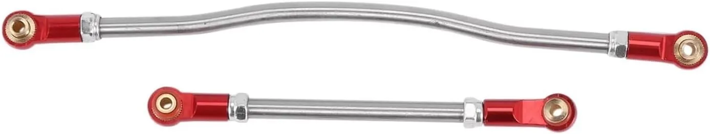 Rc Special Connecting Rod for Axial for Capra 1.9 for UTB AXI03004 1/10 2Pcs Metal Adjustable Steering Link Rod Red Rc Car Parts and Accessories Upgrade Replacement Use