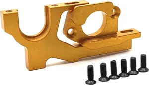 RC Upgrade Accessory Compatible with WLtoys 1/10 104072 104001 104002 RC Car Spare Parts Metal Upgrade Adjustable Motor Mount(Yellow)