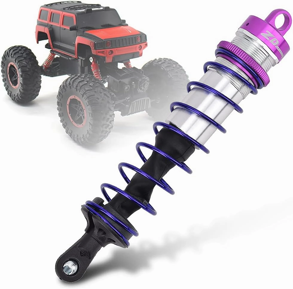 RC Car Front Adjustable Metal Oil Pressure Damper, Front Rear Oil Pressure Shock Absorbers for 1/8 RC Car with Easy Installation, Long Service Life, (PURPLE)