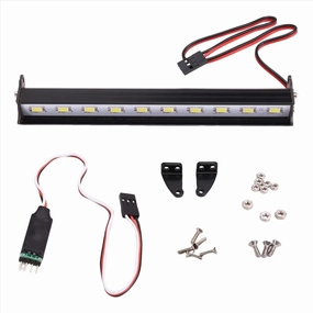 RC Car Spotlight Kits for SCX10 for Wraith for Capra for TRX4 for TRX6 CC01 1/10 RC Car Roof Light Bar Adjustable Mode Crawler 135mm Upgrade Accessories