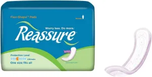 Reassure Flex-Shape Pads, Ultimate Absorbency - 1 Case (132 Total Count)