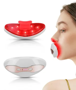 Red Light Device, FERNIDA 2 in 1 Lip and Eye Care Tool with Heated for Anti-Aging, Smooth Lip Wrinkles, Lip Plumper and Reduce Dark Circles, 4 Levels Heating Temps, White