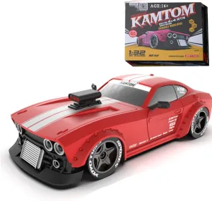 Remote Control Car RC Drift Car, KM3299 4WD RC Cars Vehicle with ESP Gyro, LED Headlights Drift Wheel, 1:32 High Speed Racing RC Vehicle Gifts for Adults