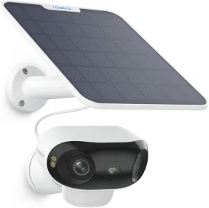 REOLINK Argus 4 Pro, 4K Solar Security Cameras Wireless Outdoor, 8MP for Home Security, ColorX Night Vision, 180° No Blindspots, 5G/2.4GHz WiFi 6, AI Detection, No Monthly Fee, Home Hub Compatible