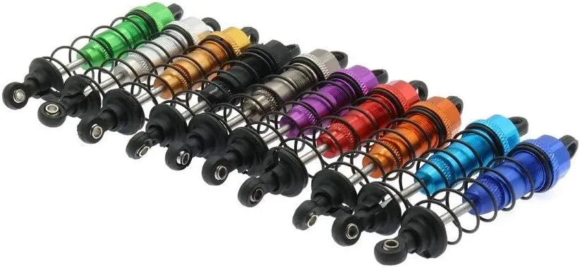 Replacement Part For 4PCS Alloy 90mm Oil Filled Length Adjustable Shock Absorber For Rc Model Car 1/10 Racing Buggy Truggy S-Course Desert - (Color: Blue)