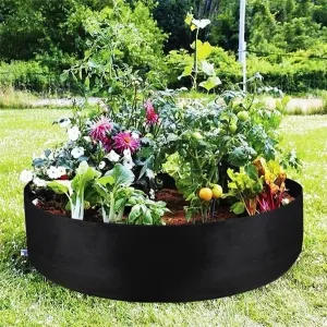 Reusable Fabric Grow Beds for Herbs, Vegetables & Flowers, Raised Garden Bed Box, Large Planter Boxes Garden Planter for Outdoor/Indoor,Black,120x30cm