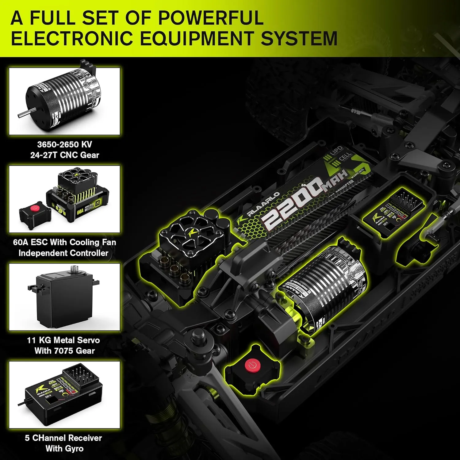 RIAARIO RC Cars V2 Mini 1:10 RTR Brushless RC Car for Adults Max 50 mph All Terrain Hobby Trucks Electric Off-Road Monster Trucks 4WD Remote Control Car Waterproof Truck with Carbon Fiber