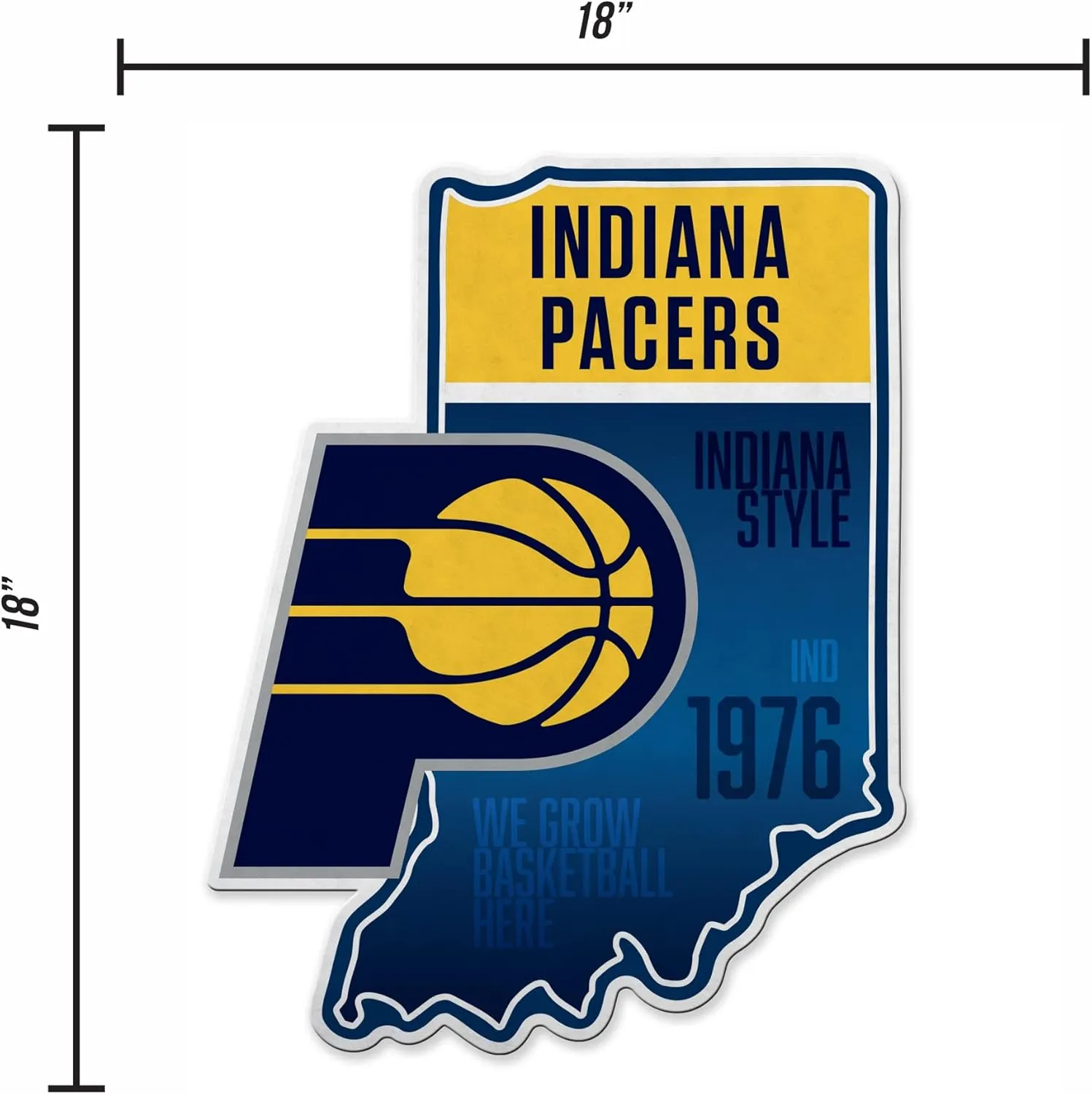 Rico Industries NBA Shape Cut Pennant Shape Cut Pennant - Home and Living Room Décor - Soft Felt EZ to Hang