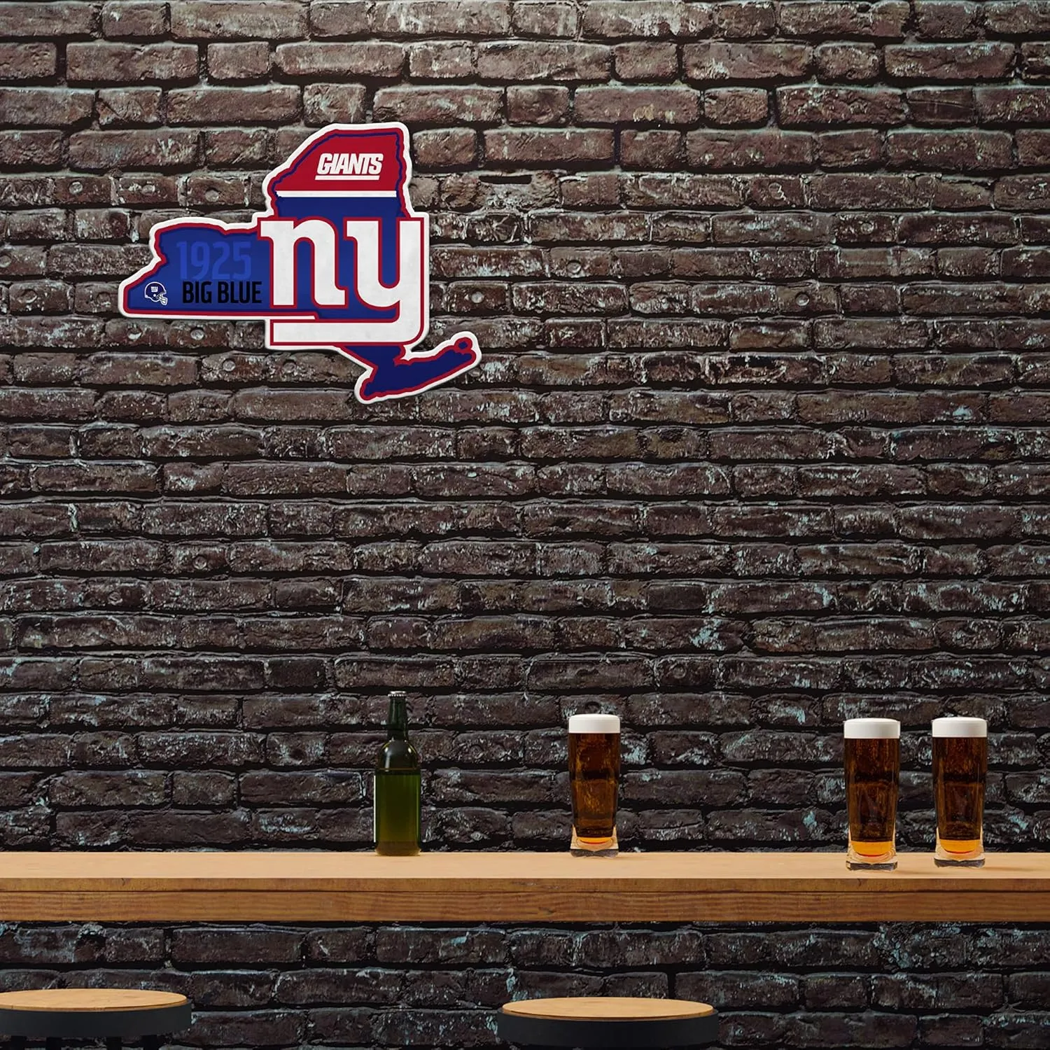 Rico Industries NFL Football State Shape Shape Cut Pennant - Home and Living Room Décor - Soft Felt EZ to Hang