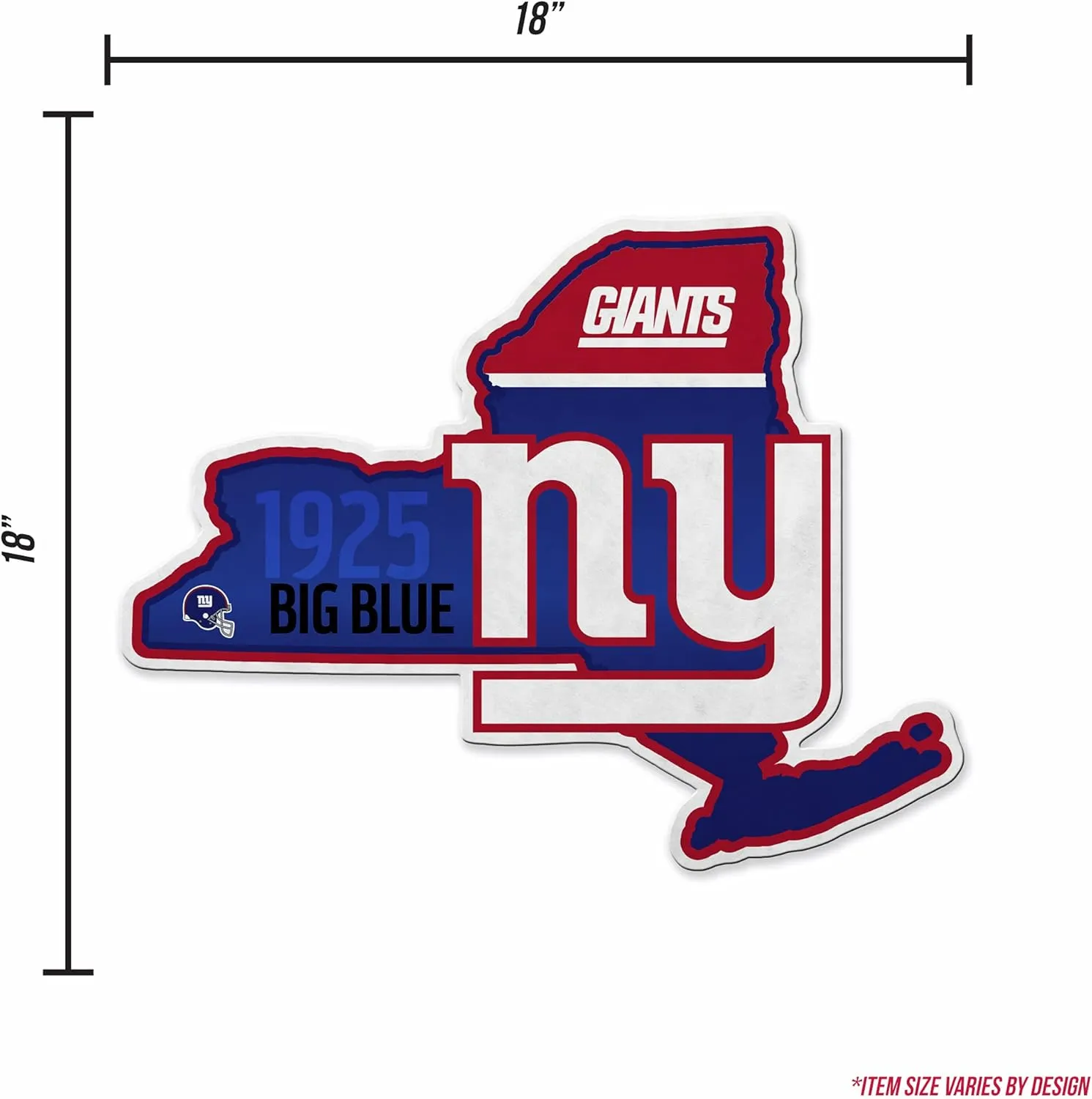 Rico Industries NFL Football State Shape Shape Cut Pennant - Home and Living Room Décor - Soft Felt EZ to Hang