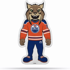 Rico Industries NHL Hockey Edmonton Oilers Mascot Shape Cut Pennant - Home and Living Room Décor - Soft Felt EZ to Hang