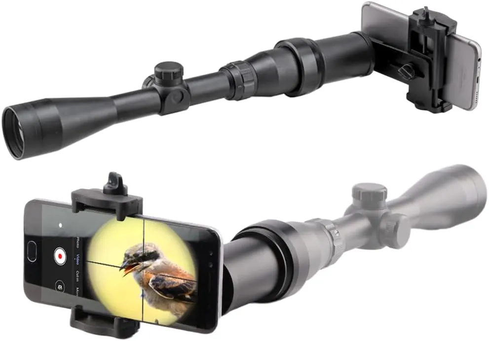 Rifle Scope Camera Adapter – Smartphone Mount for Outdoor Viewing, Nature Observation, and Long-Distance Photography – Quick Lock System with Durable Aluminum Build