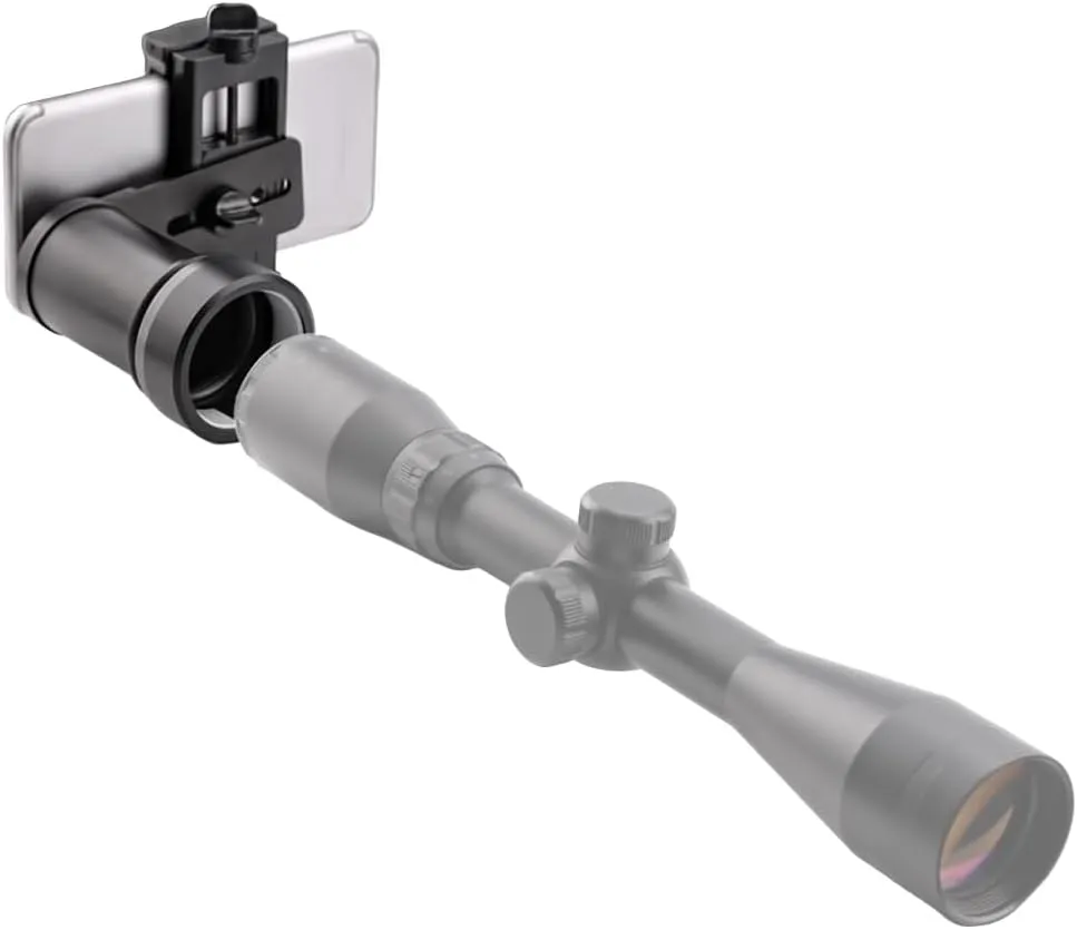 Rifle Scope Camera Adapter – Smartphone Mount for Outdoor Viewing, Nature Observation, and Long-Distance Photography – Quick Lock System with Durable Aluminum Build
