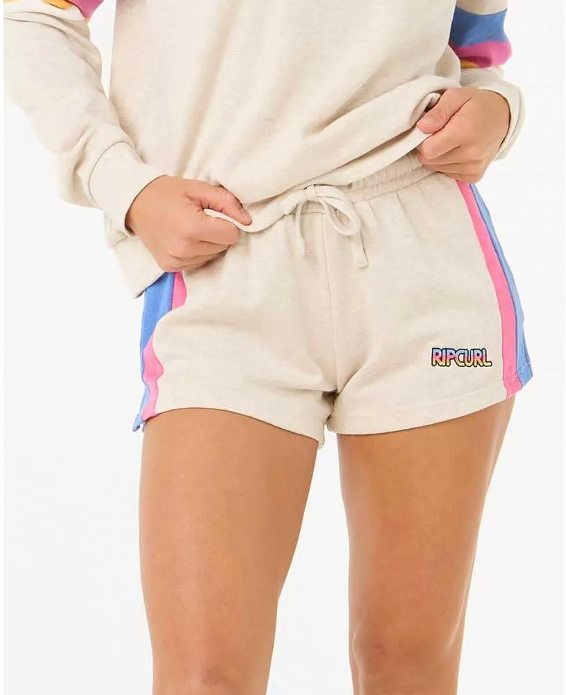 Rip Curl Las Dalias Women's Colorblock Shorts - Soft Cotton Blend Lounge Shorts - Casual Cozy Fit