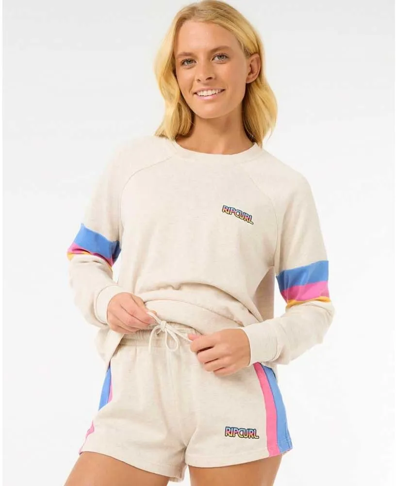 Rip Curl Las Dalias Women's Colorblock Shorts - Soft Cotton Blend Lounge Shorts - Casual Cozy Fit