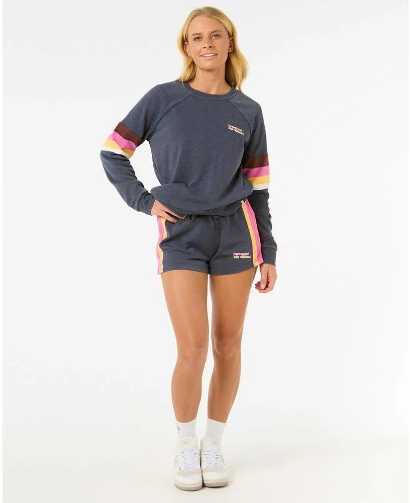 Rip Curl Las Dalias Women's Colorblock Shorts - Soft Cotton Blend Lounge Shorts - Casual Cozy Fit