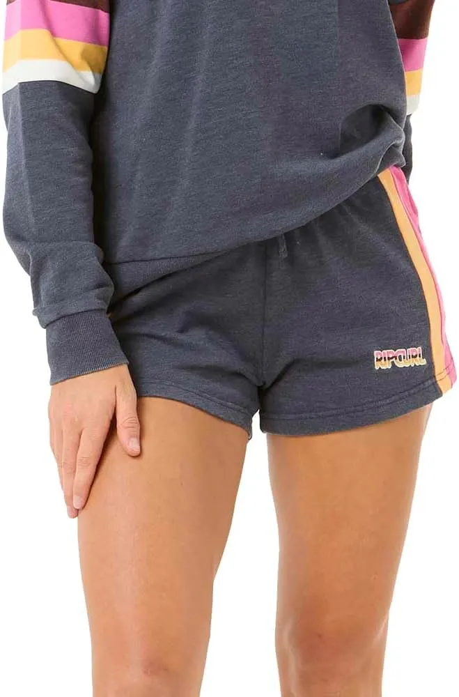 Rip Curl Las Dalias Women's Colorblock Shorts - Soft Cotton Blend Lounge Shorts - Casual Cozy Fit