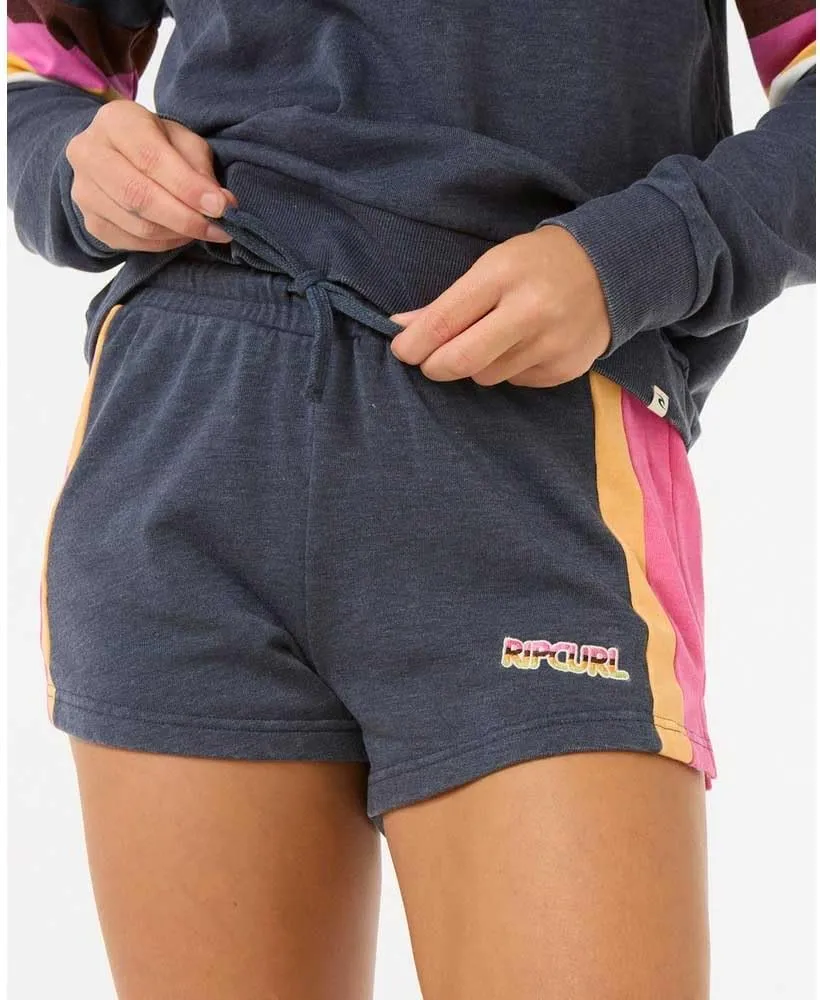 Rip Curl Las Dalias Women's Colorblock Shorts - Soft Cotton Blend Lounge Shorts - Casual Cozy Fit
