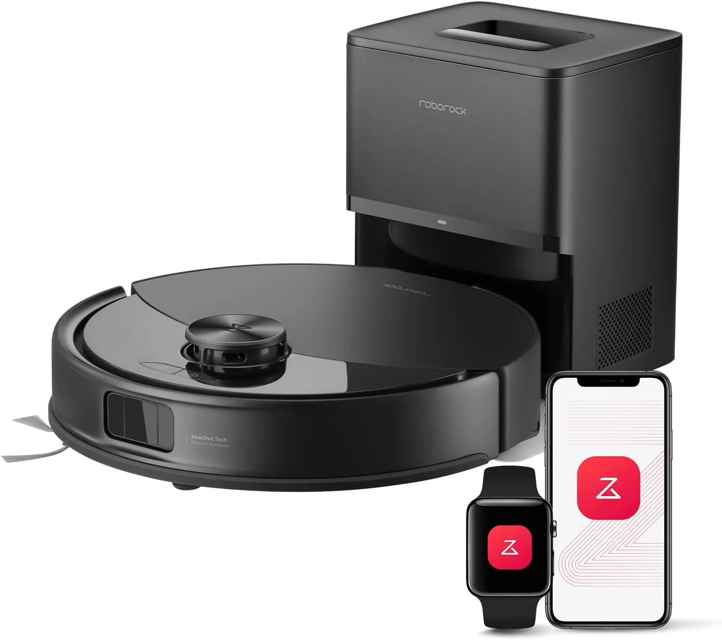 roborock Q10 S5  Robot Vacuum and Mop with Self-Emptying, 10,000Pa Suction, Upgraded from Q8 max , Obstacle Avoidance, Sonic Mopping, Dual Anti-Tangle Design, Auto Mop Lifting, Ideal for Pet Hair