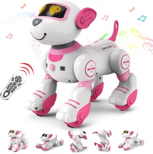 Robot Dog for Kids Age 7-8 Robot Toys Interactive Remote Control Dog Follow & Touch Function Robo Dog Pets Robotic Puppy Toys for Kids for Girls with Music Girl Toys