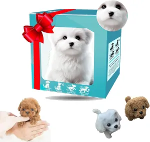 Robot Puppy That Acts Like a Real, Realistic Robot Puppy, Interactive Plush Dogrobot for Adults, Ai Robots Dogs for Walking, Barking, Tail Wagging