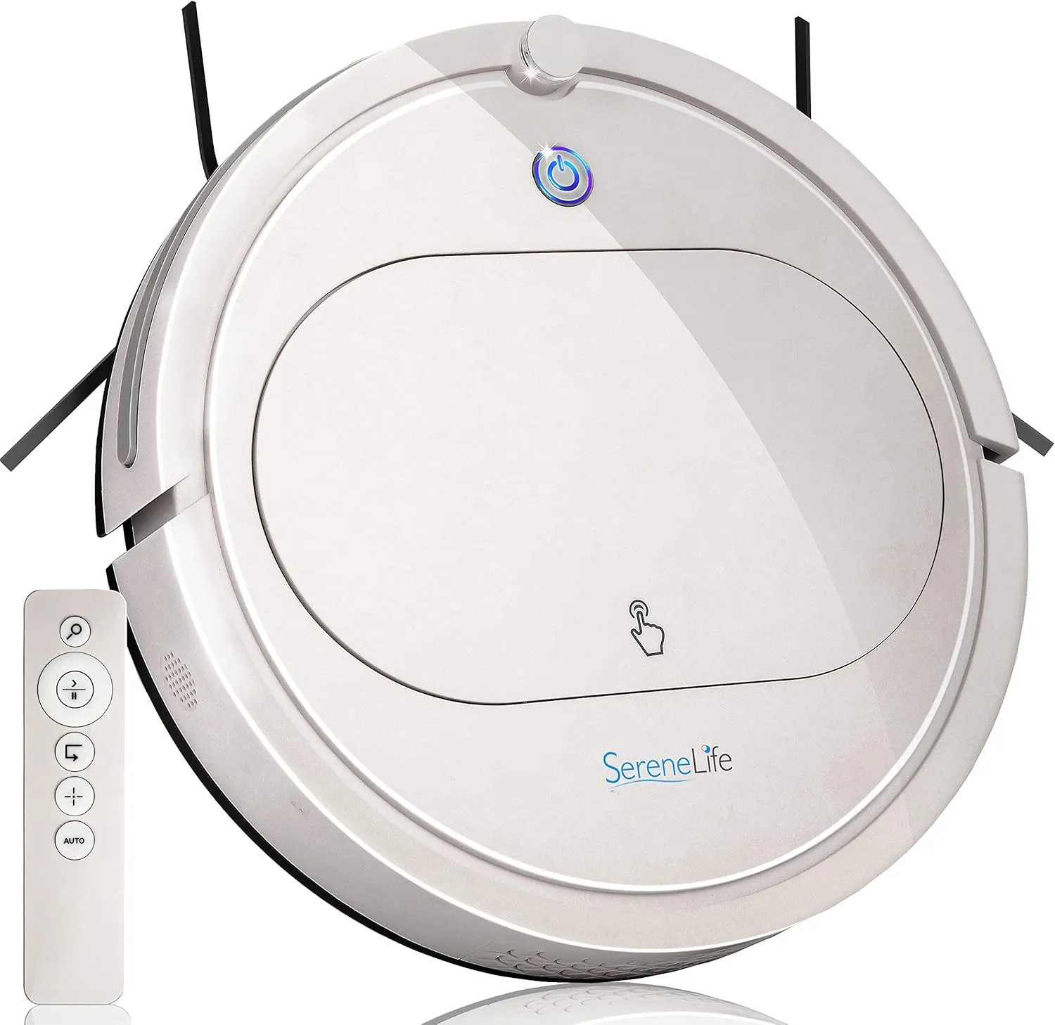 Robot Vacuum Cleaner with Remote Control, Smart Robotic Machine Automatic Floor Cleaning Robo Vac with Dry Mop for Clean Home Carpet Hard Wood Tile Pet Hair