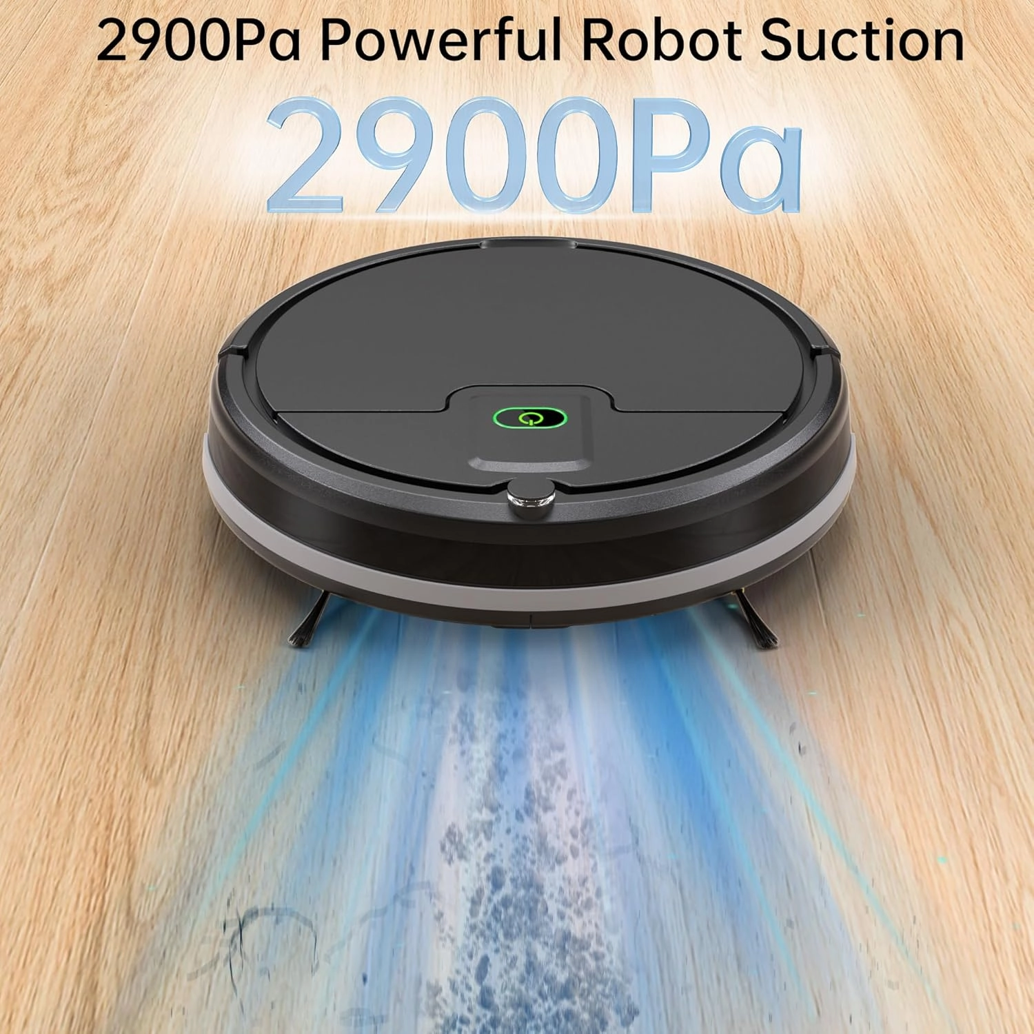 Robotic Vacuums, 2900Pa Powerful Suction Robot Vacuum Cleaner, Tangle Free Robotic Vacuums Good for Pet Hair Hard Floor,Quiet, Self-Charging, Anit-Drop Floor Sweeper Robo
