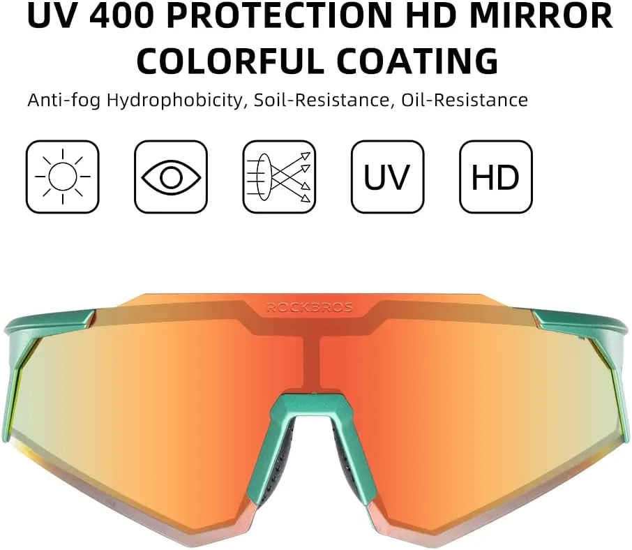 ROCKBROS Polarized Sunglasses for Men Women UV Protection Cycling Sunglasses Sport Glasses